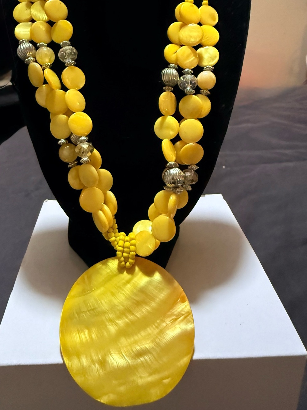 Bold Yellow Statement Necklace - Women Jewelry